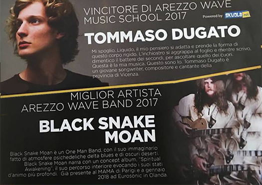 Black Snake Moan e Tommaso Dugato in concerto al Rock Heat di Arezzo